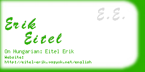 erik eitel business card